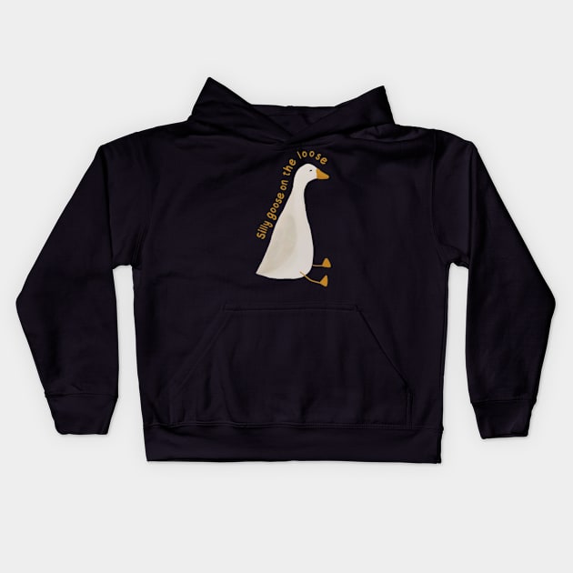 Silly goose on the loose Kids Hoodie by MasutaroOracle